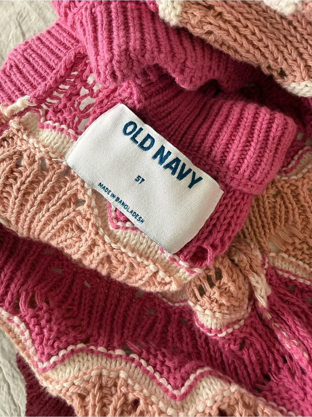 Old Navy Girls' Pink & Blush Striped Knit Tank